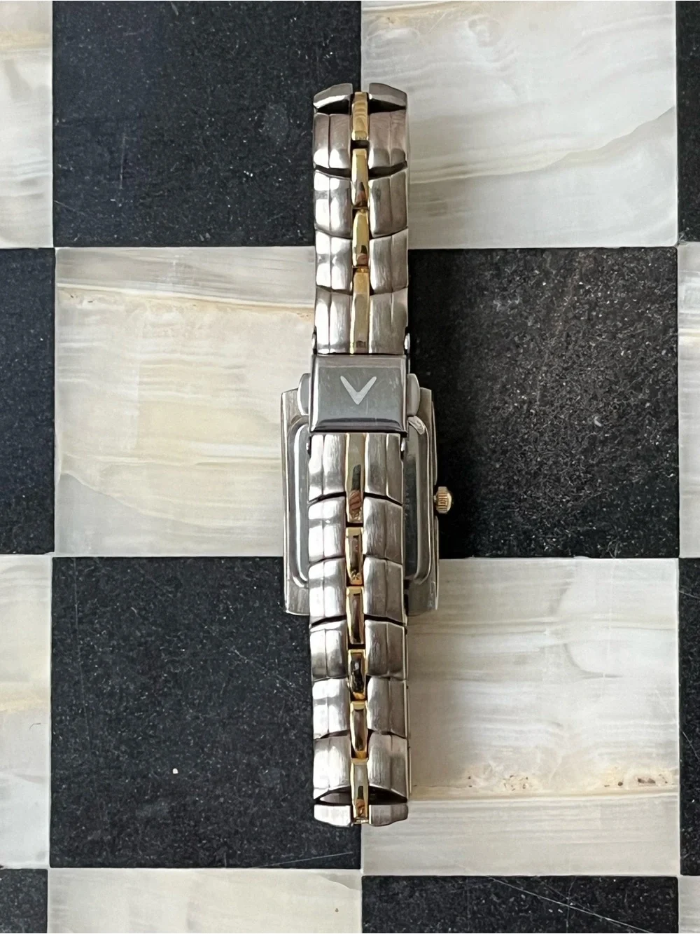 Womens Tank Watch Callaway Golf 20mm Two Tone White Dial Working